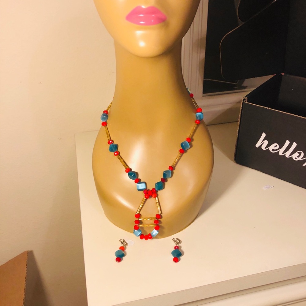 Jewelry set necklace and earring